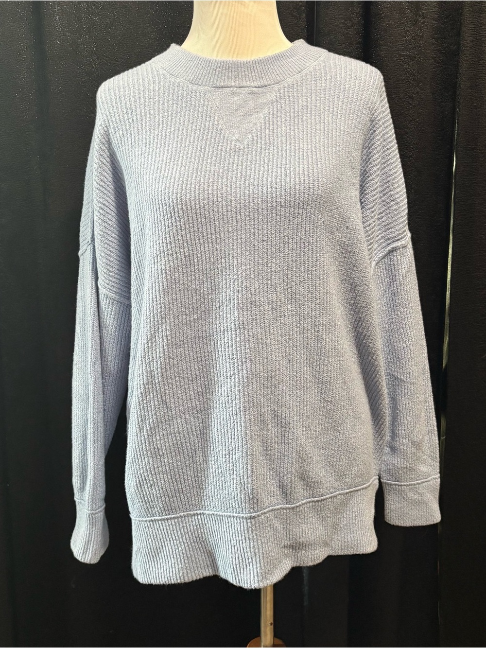 aerie Relaxed Light Blue Crewneck Sweater